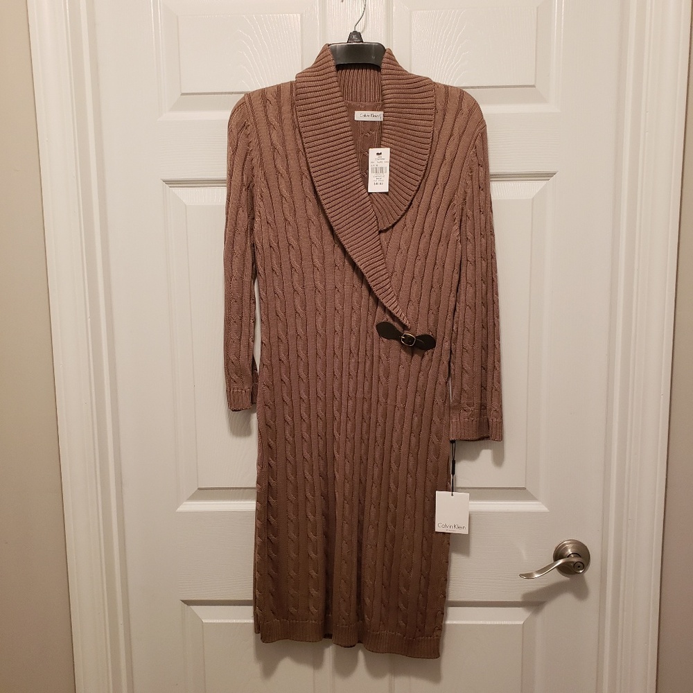 Calvin Klein Taupe sweater dress XL